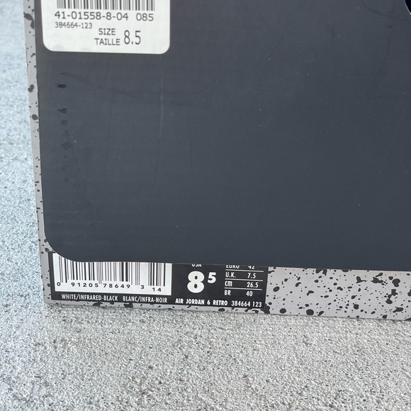 Nike Air Jordan VI 6 “white infrared” size 8.5 - Picture 4 of 5